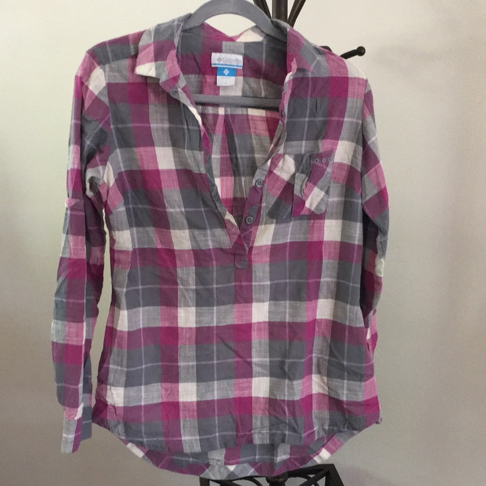 Columbia PFG cotton pullover sz S